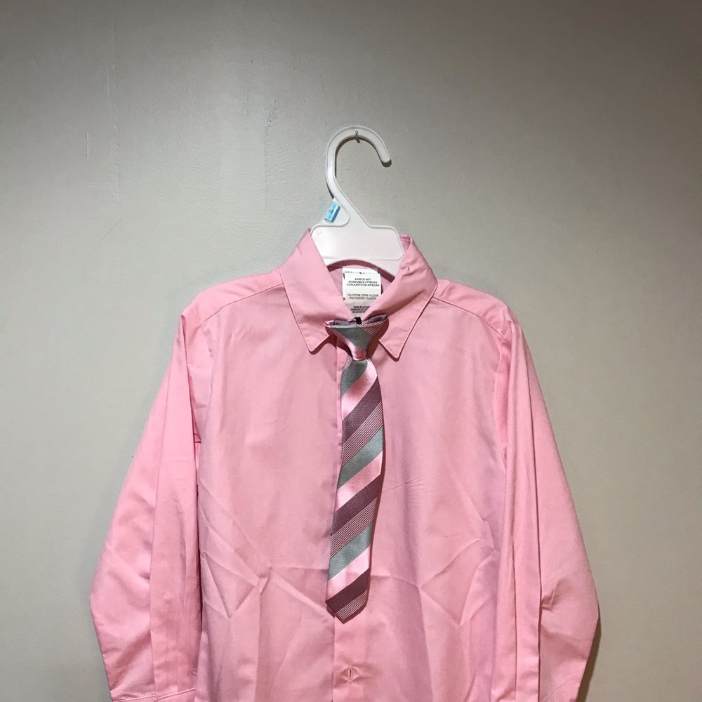 Dress Shirt w/ clip-on Tie